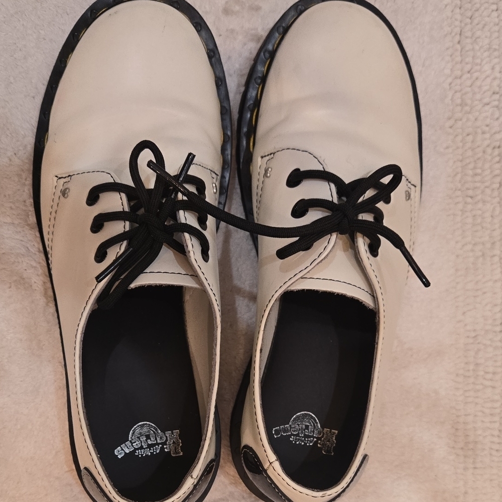 Dr. Martens Cream and Black Oxfords